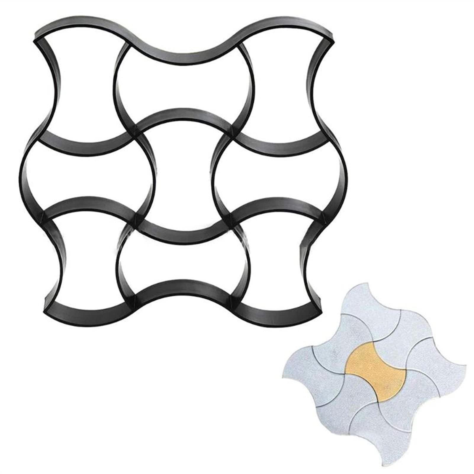 Stampi per Pavimentazione,Stampi per Cemento FAI DA TE Plastic Pavement Brick Concrete Stepping Steping Steping Muffa for pavimentazione stradali(50X50cm)