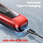 Dog Grooming Kit Professional Powerful Dog Clippers for Thick Heavy Coats,Low Noise Cat Grooming Kit Type-C Rechargeable 2-Speed Pet Clippers with Spotlight,Waterproof Pet Hair Trimmer for Small & Large Animals