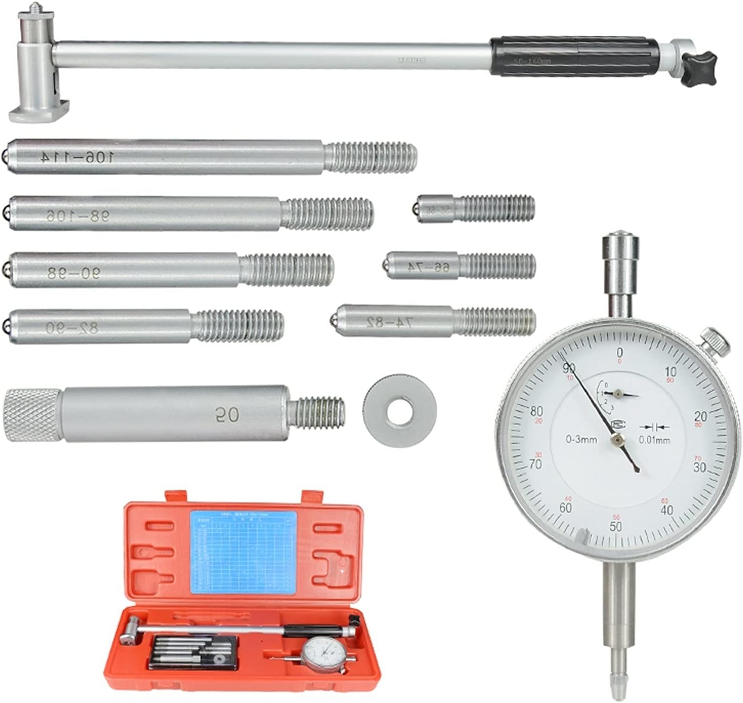 SMANNI Caliper Dial Bore Gauge 1835/3550/50160mm Dial Indicator