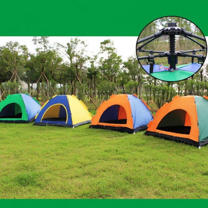 ECVV 3 Person Camping Tent, Lightweight Waterproof Camping Hiking Tent, Automatic Camp Tent Outdoor, Easy Setup, with Removable Rainfly and Carry Bag|200 * 150 * 110cm|Random Color|: Buy Online at Best Price