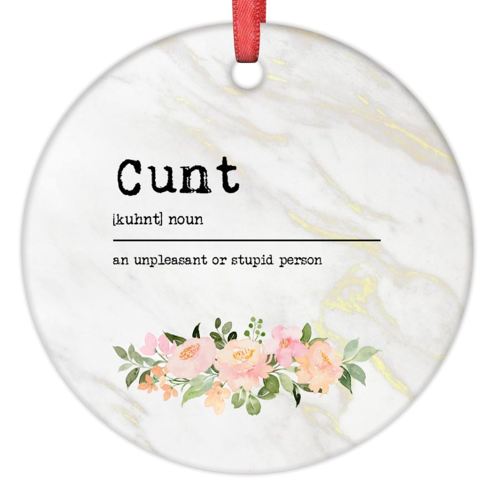 Lmmixee Style-2 Cunt Christmas Ornaments 2024 Custom Cunt Definition Ornament For Christmas Tree Decor Cunt Definition Meaning Hanging Ornaments Keepsake Gifts For Xmas Holiday Birthday 3 Inch