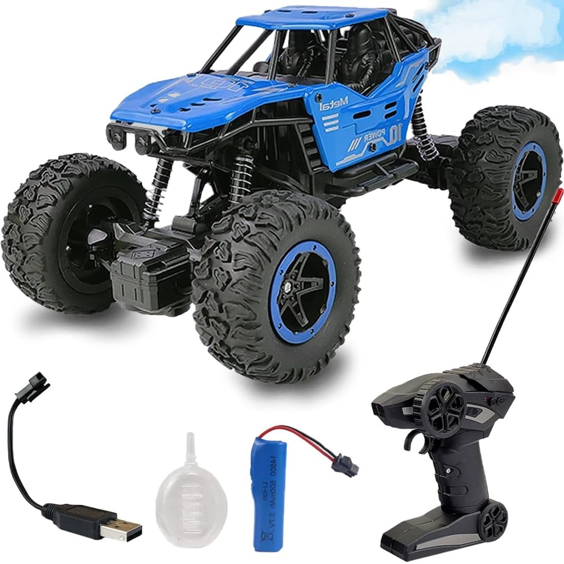 Tisany Remote Control Monster Truck RC Car | Big Size Off-Road 2WD Rock Crawler | 45° Climbing Angle | Rechargeable Battery | Water Mist Spray | High-Speed Racing Toy for Boys (Green) (B0DF3854TM) Amazon Price History, Amazon Price Tracker