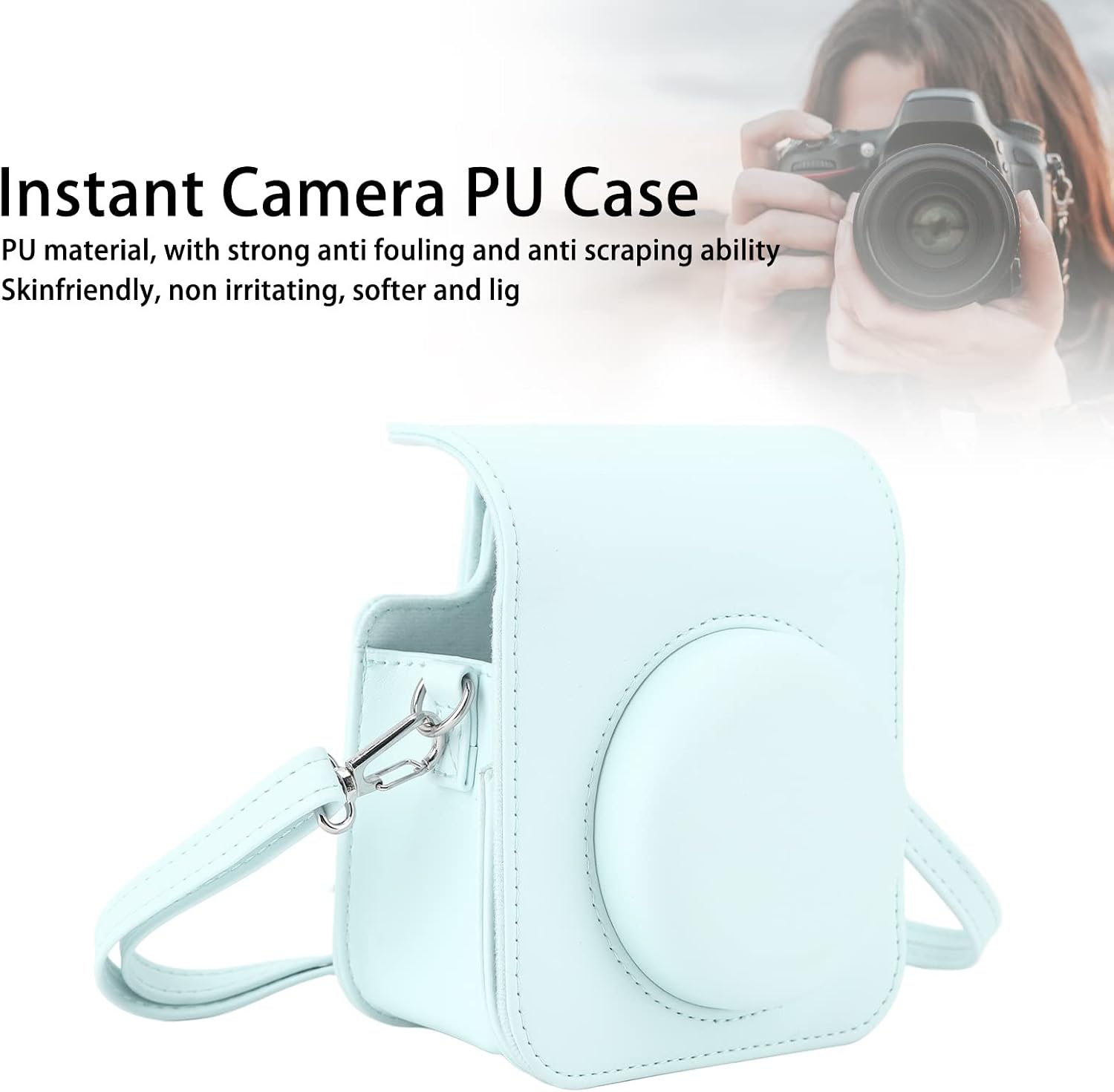 Estojo Protetor para Câmera Instantânea Mini 12, Capa de Bolsa de Couro PU Premium Com Alça de Ombro Ajustável Removível, Estojo Fofo para Câmera Instantânea, Estojo Protetor para Câmera Instantânea Mini 12, Capa de Bolsa de Couro PU Premium Com Alça de Ombro Ajustável Removível, Estojo Fofo para Câmera Instantânea,