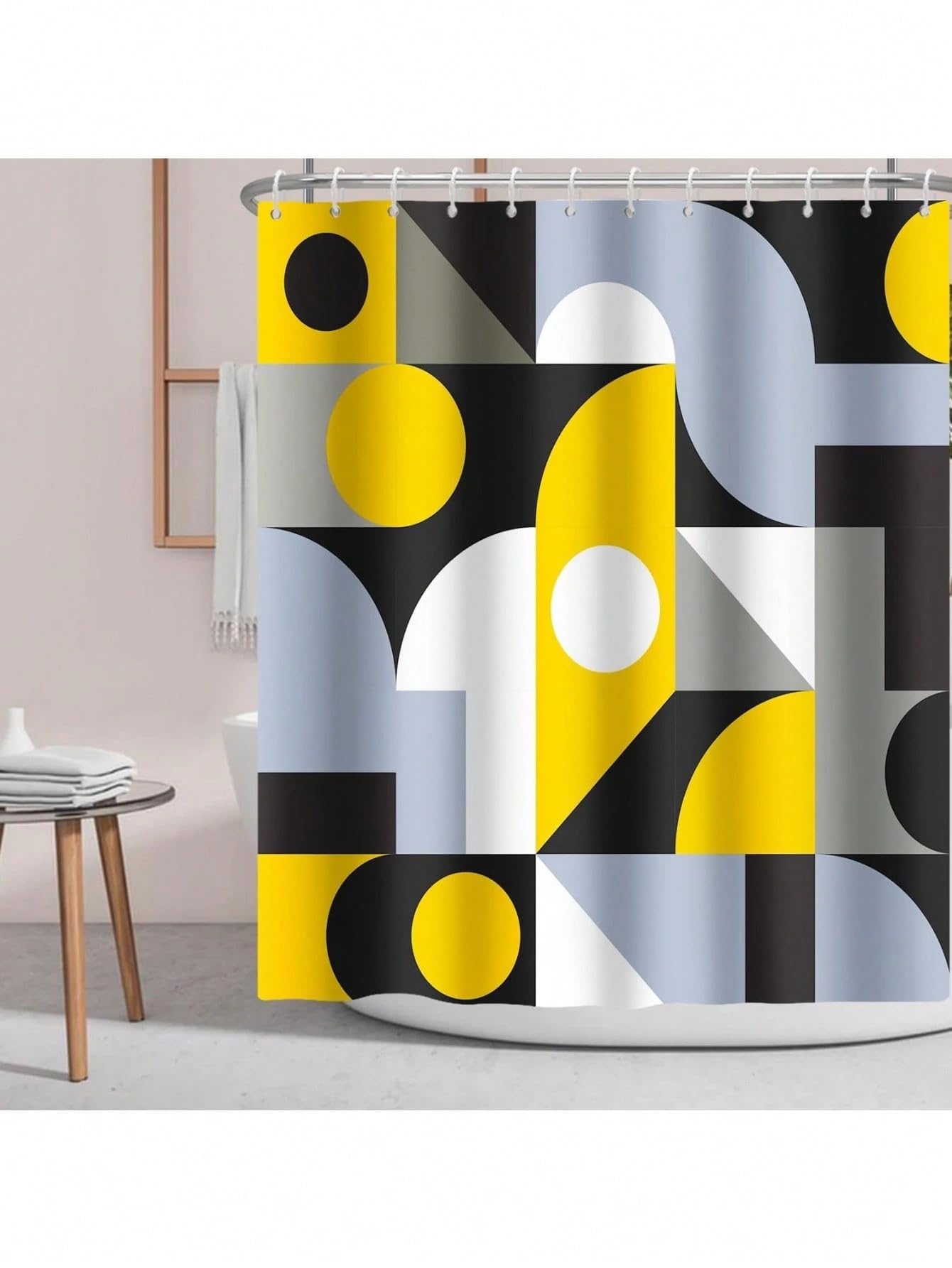 awitufhgp Boho Style Shower Curtains, 3D Art Printed Bathroom Shower Curtains, Modern Minimalist Patterns Bathroom Decor(145x220cm/57x87in(WxH))