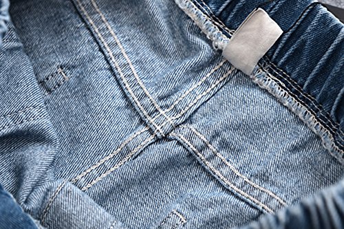 Lifehe Men's Summer Casual Drawstring Elastic Waist Denim Shorts Multi Pockets #TOP3