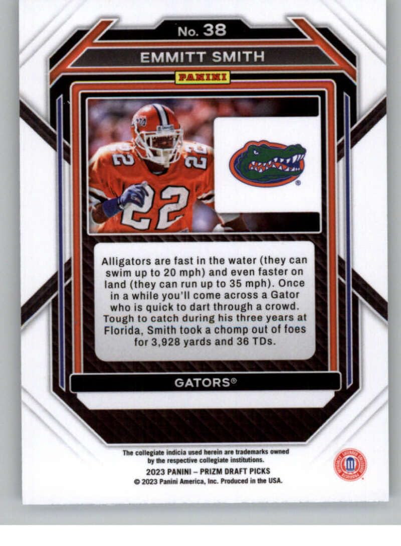Amazon.com: 2023 Panini Prizm Draft Picks #38 Emmitt Smith Florida