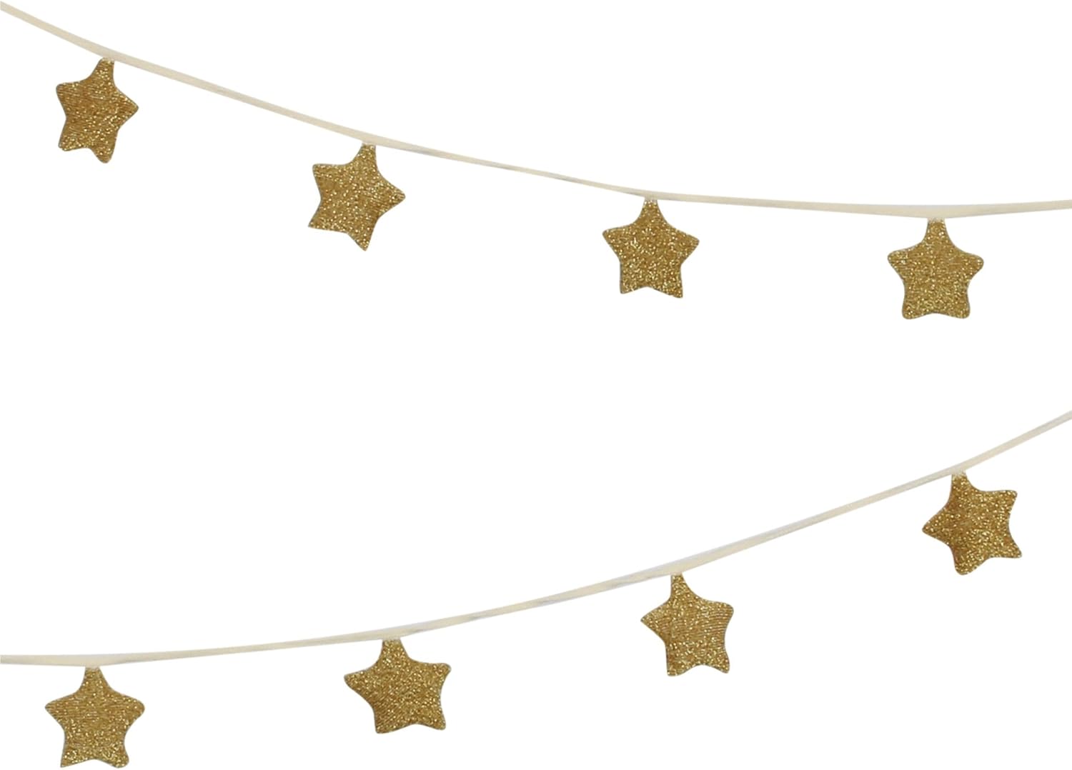 Meri Meri Gold Knitted Star Garland (Pack of 1)
