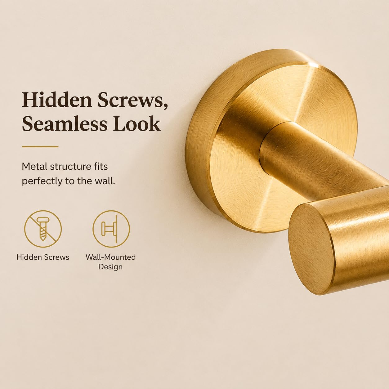 Brushed Gold Bathroom Hardware Set 5 Piece with Towel Racks for Bathroom, SUS304 Stainless Steel Bath Towel Bar Set, 24 Inch Wall Mounted Accessories Kit… — Amazon image 3