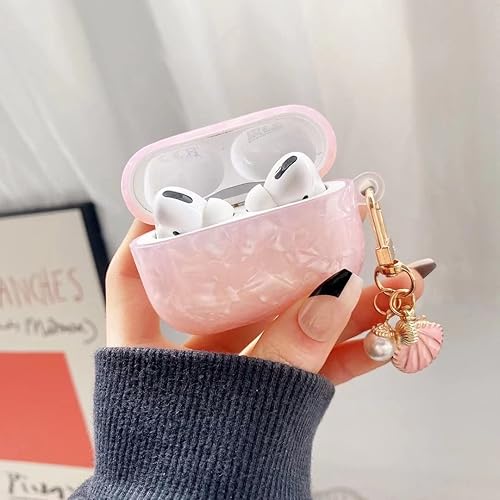 Miniatura 5 de Dream Luxury Airpod 3 - Funda protectora con llavero de perla para niñas, adolescentes y mujeres (rosa)