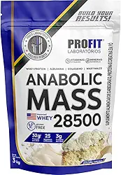 Hipercalóricos Anabolic Mass 28500 Bulking Refil 3kg- Profit Laboratórios (3000g, Leite Ninõ)
