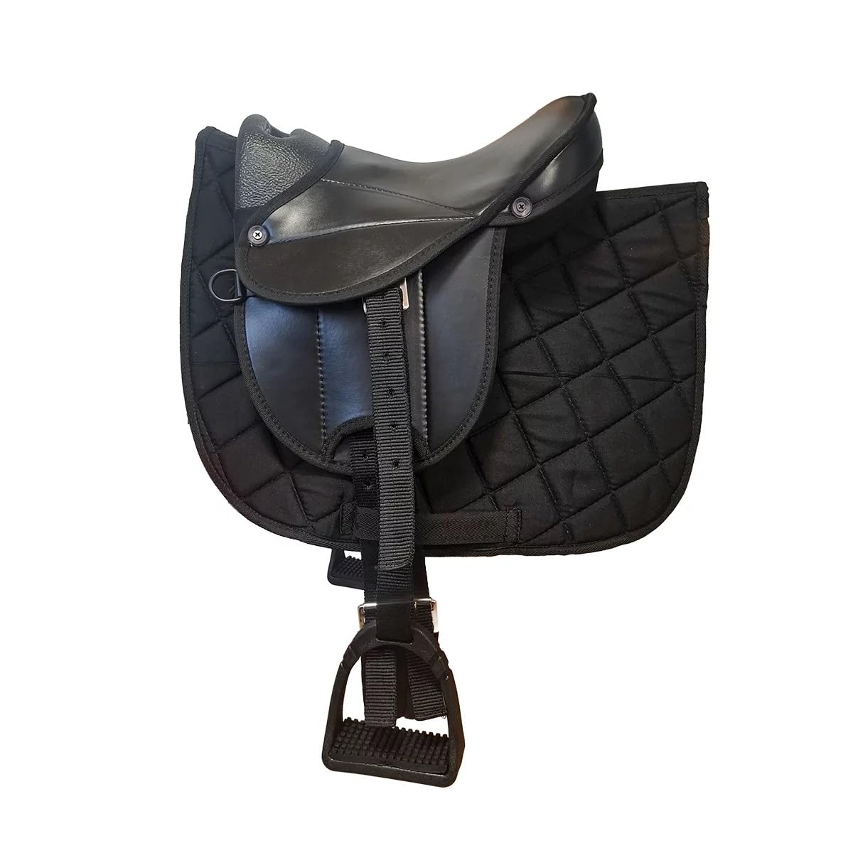 German Riding Set de sillín Little Star, color negro