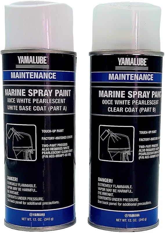 YAMAHA Yamalube White Pearlescent/Clear Coat Parts A and B
