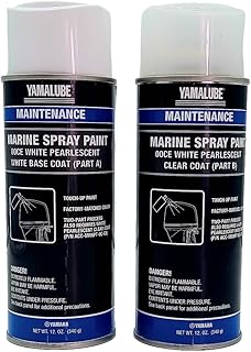 Yamaha Yamalube White Pearlescent/Clear Coat Parts A and B, #ACC-MRNPT-0C-EA and #ACC-MRNPT-0C-EB