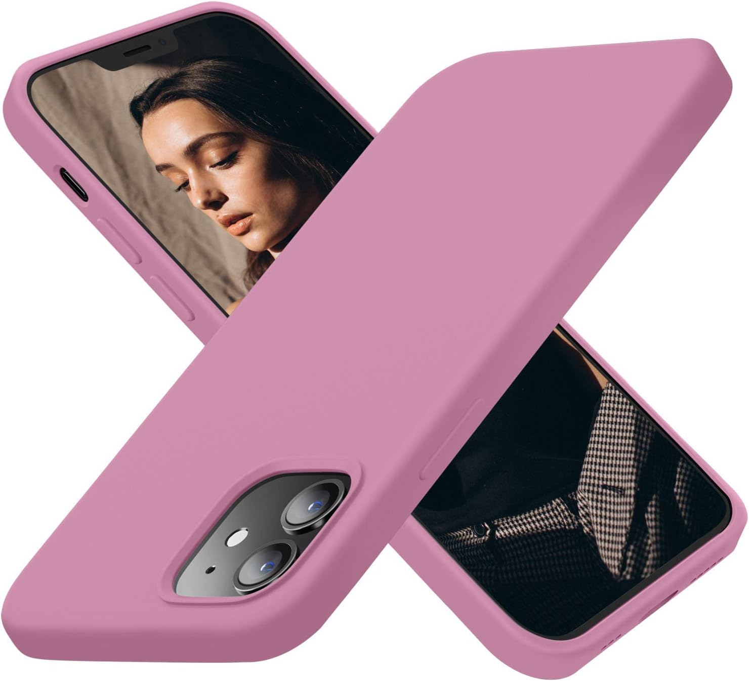 Cordking Designed for iPhone 12 Case, Designed for iPhone 12 Pro Case, Silicone Shockproof Phone Case with [Soft Anti-Scratch Microfiber Lining] 6.1 inch, Lilac Purple