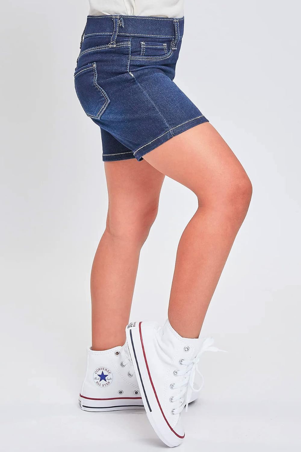 YMI Girls' Toddler Girls Mid-Rise Pull on Denim Short