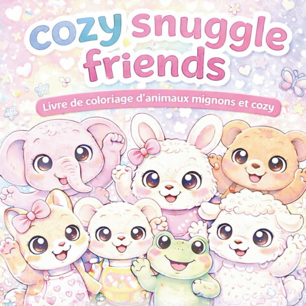 Cozy Snuggle Friends: Livre de coloriage d`animaux mignons et cozy