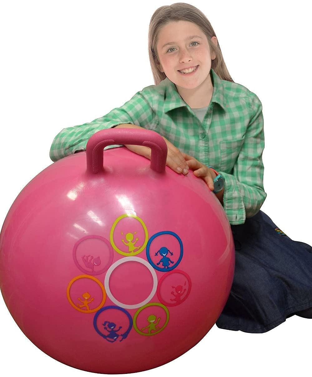 Glaceon Hopper Ball,Hopping for Kids 3-12 Year Old,Hippity Hop with Handle,Jumping Ball for Kids Todder Indoor & Outdoor Pump Included,|| Multi || 2