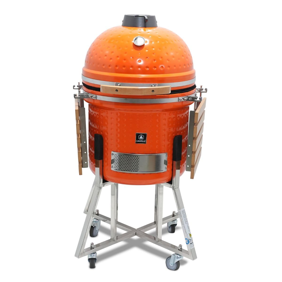Kamado BBQ | Ceramic, even cooking, charcoal, thermostat, side shelves, cover included, versatile, quick heating, 54 cm