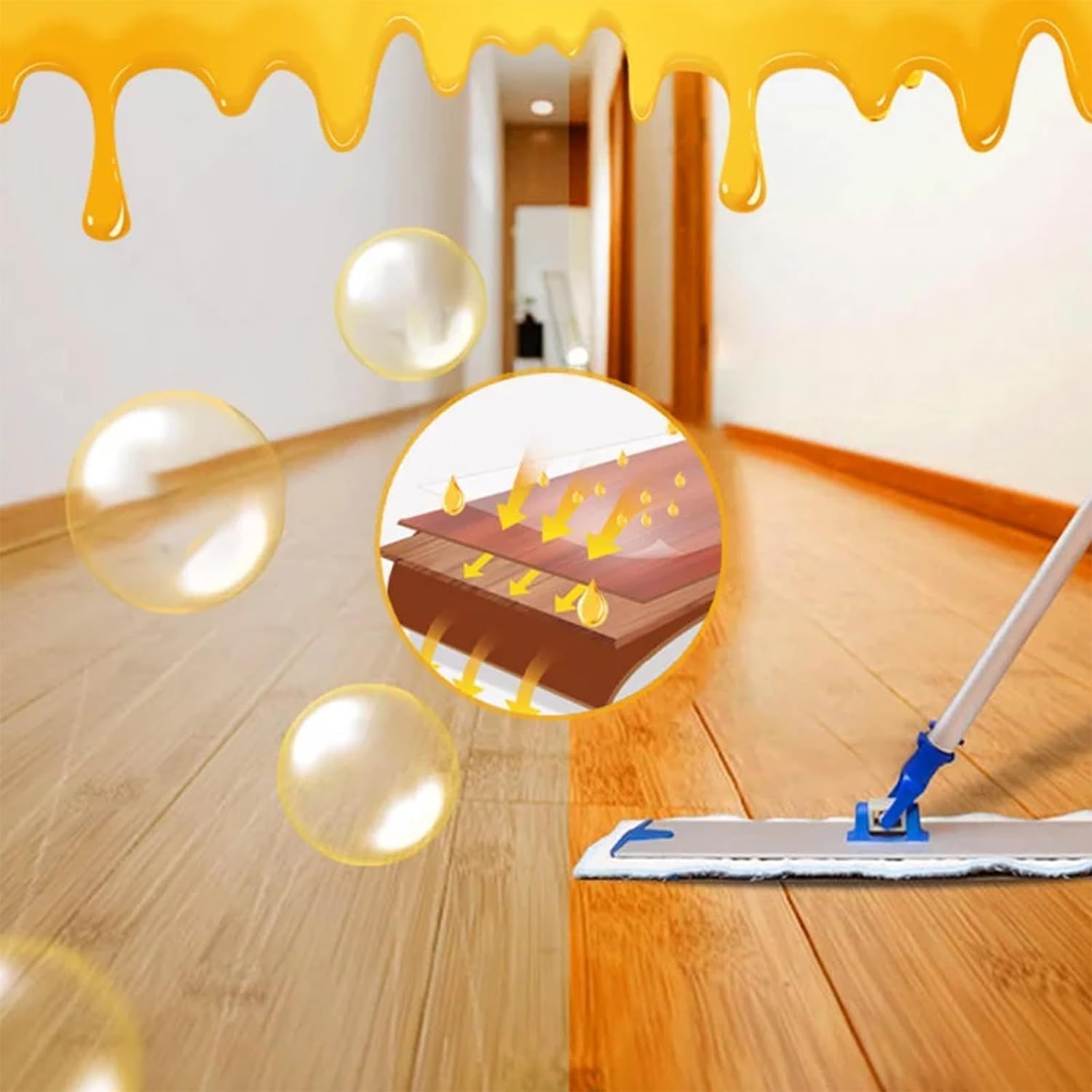 Anti-Cracking & Polishing Beeswax For Wooden Floors,Bienenwachs Spray,Beewax Für Möbel,Beeswax Spray Furniture Polish,Micro-Molecularized Beeswax Spray (2 stuck)