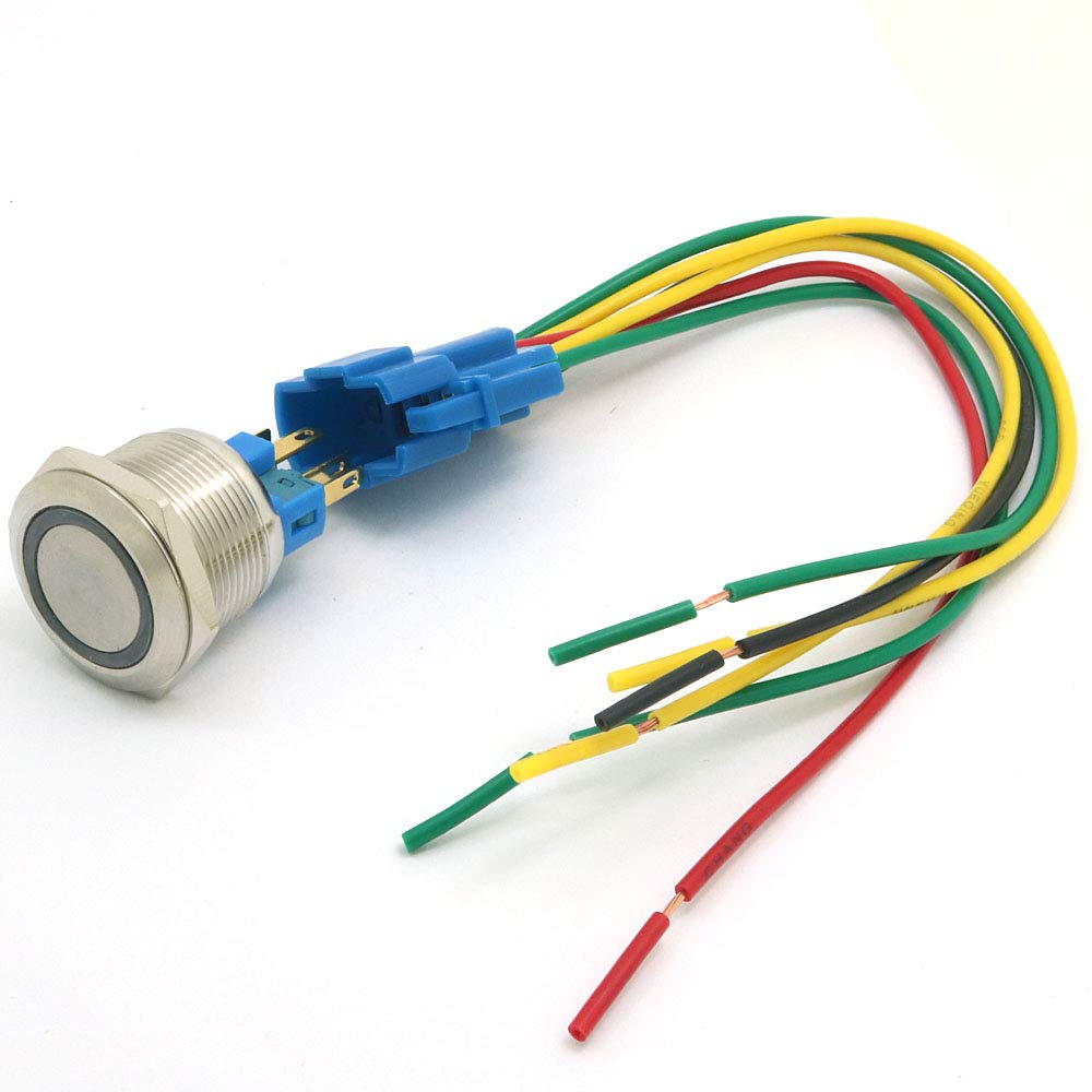 12 V-24 V DC LED wasserdichter runder Druckknopf-Wippschalter für Auto