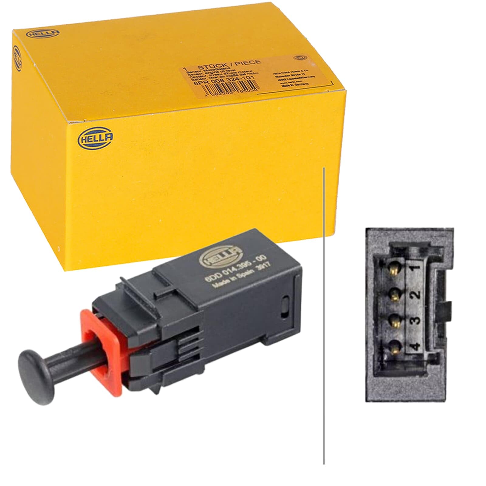 HELLA 6DD 014 395-001 Stop Light Switch Fits Fiat Opel Peugeot Saab Vauxhall