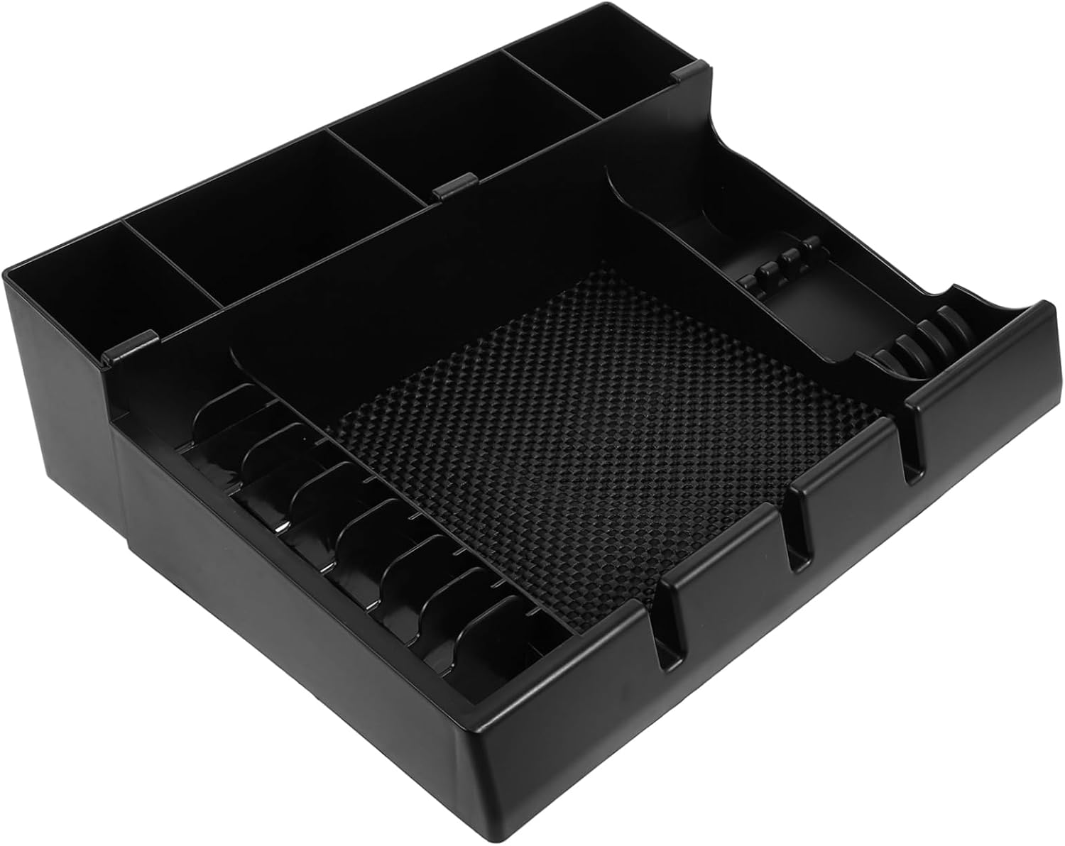 Barber Clipper Organizer Tray with Notches Anti-slip Professional Hair Tool Holder for Salon Multi-compartment Storage for Clippers Combs and Guides Durable Material