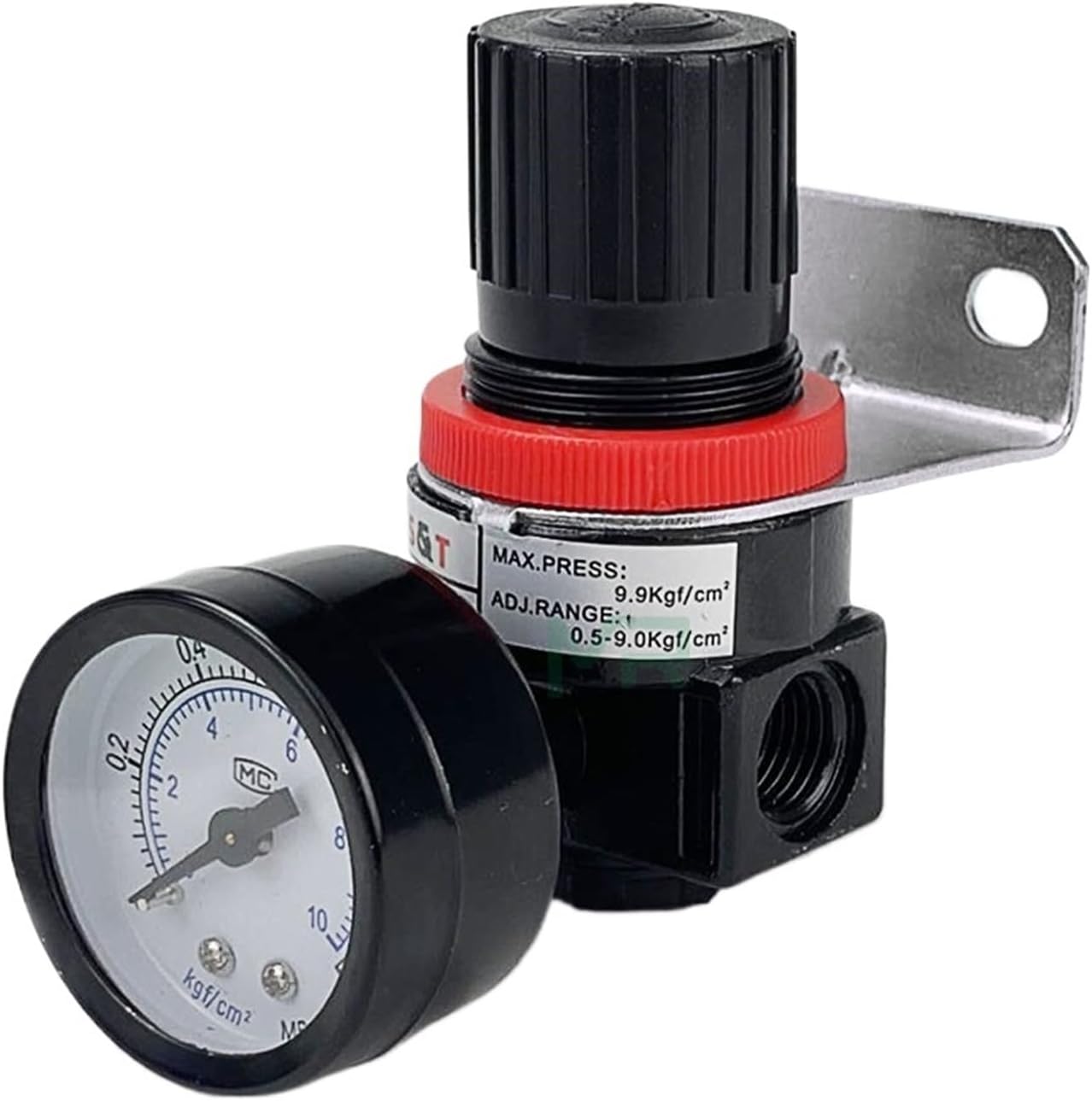 1pc AR2000 G1/4'Pneumatic Micro Air Pressure Regulator Air Filter Processing Unit Valve with Fitting(AR2000)