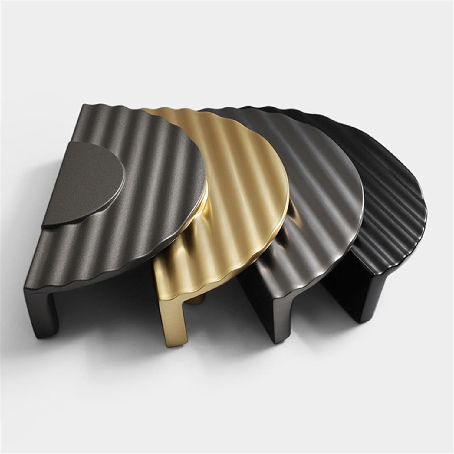 64mm Minimalist Wardrobe Cabinet Drawer Pulls Semicircle Furniture Hardware Handle Door Knobs 1Pcs (Color : 03 Size as Shown in Figure 2)