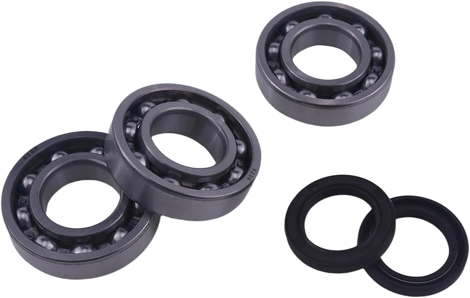 DVPARTS Crank Crankshaft Oil Seal and Bearing Kit 14524-G1 24504-G1 Compatible with EZGO Golf Car 2PG & 3PG Motor 1980-1993