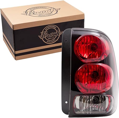 Brock Conjunto de luz trasera derecha de repuesto compatible con Chevy Trailblazer 2002-2009