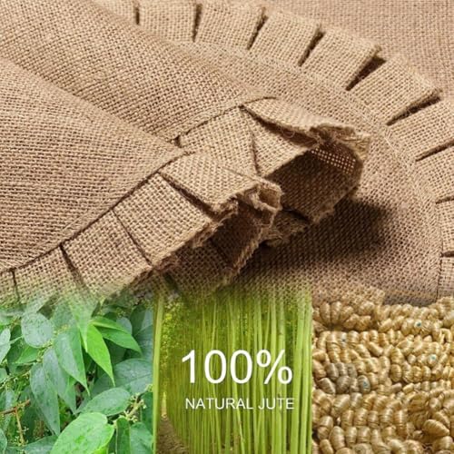 Napperons ronds en jute tapis de table tressés résistants maison - 7