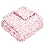 Yurhap Leopard Print Baby Blanket Fleece Baby Blankets for Girls, Ultra Soft Cozy Fluffy Infant Toddler Newborn Receiving Blankets for Crib Stroller, 30x40, Light Pink