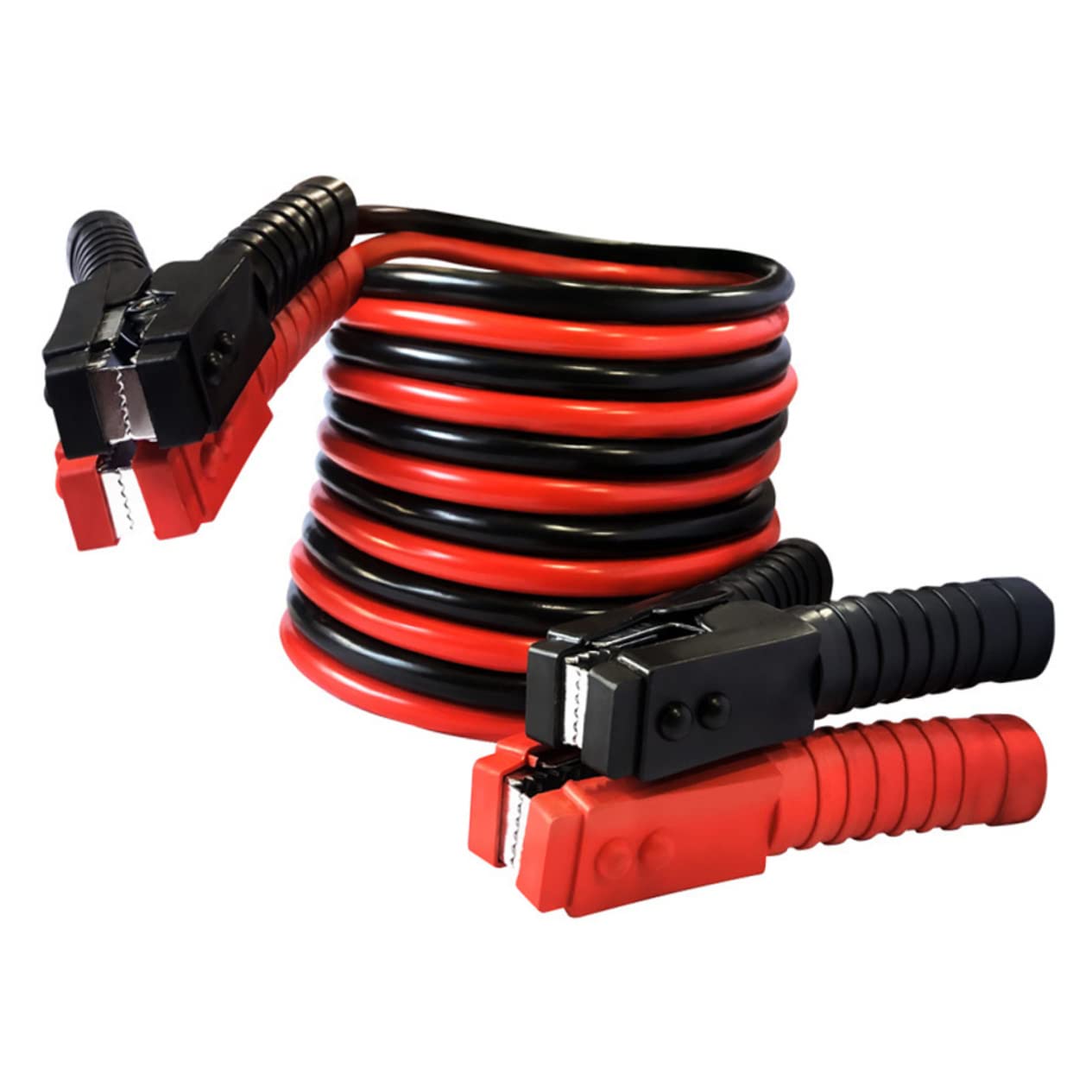 Câble de Démarrage Voiture 2500a Pinces Crocodile, Gaine Pvc, Anti-nœuds, Diamètre 11mm, pour Booster Batterie en Urgence