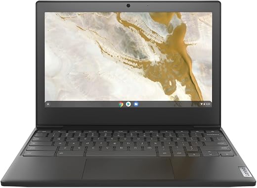 Lenovo IdeaPad Slim 3 Chromebook Intel Celeron N4020 4th Gen 11.6” (29.46cm) HD Thin & Light Laptop (4GB/64GB eMMC/Chrome OS/Upto 10hr Battery/2W x2 HD Speaker/Onyx Black/1.12Kg), 82BA001PHA