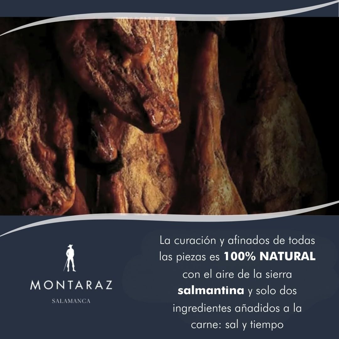 MONTARAZ® Jamon Iberico de Cebo de Campo | 50% Raza Ibérica | Curación 24 Meses | Pieza Entera de 7,5-8,5 kg | Jamón Ibérico de Cebo de Campo Calidad Gourmet | Sin Aditivos ni Conservantes — view 7