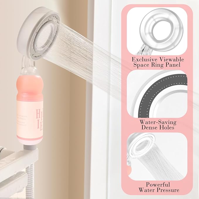 Regadera de ducha con vitamina C y aromaterapia, filtrada miniatura 7