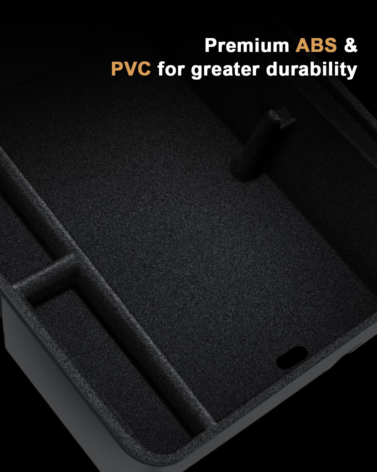 ECOZEN 4PCS Tesla Model Y 2025 2026 Juniper Organizer Consolle Centrale organizer per sotto la console centrale Vano portaoggetti nascosto Vassoio portaoggetti per bracciolo(floccato) ModelY Accessori