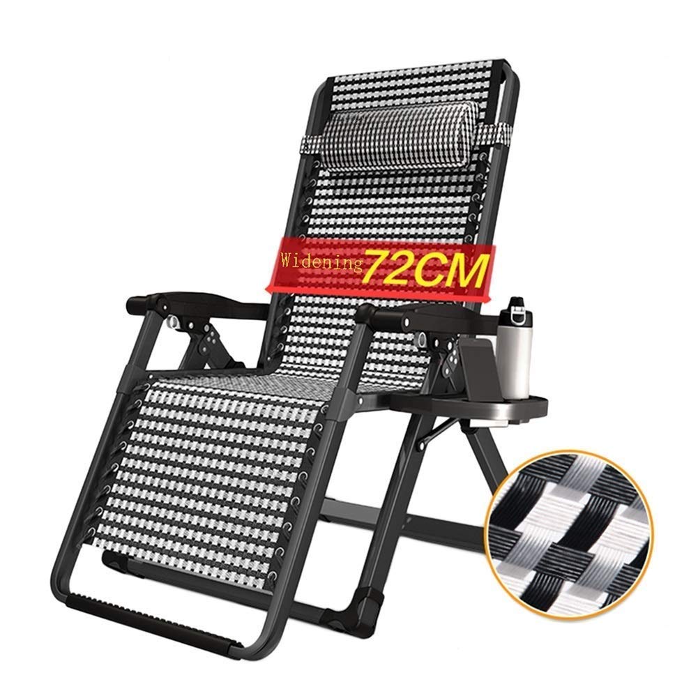 Chaise pliante zéro gravité de jardin portable et inclinable pour extérieur Happy