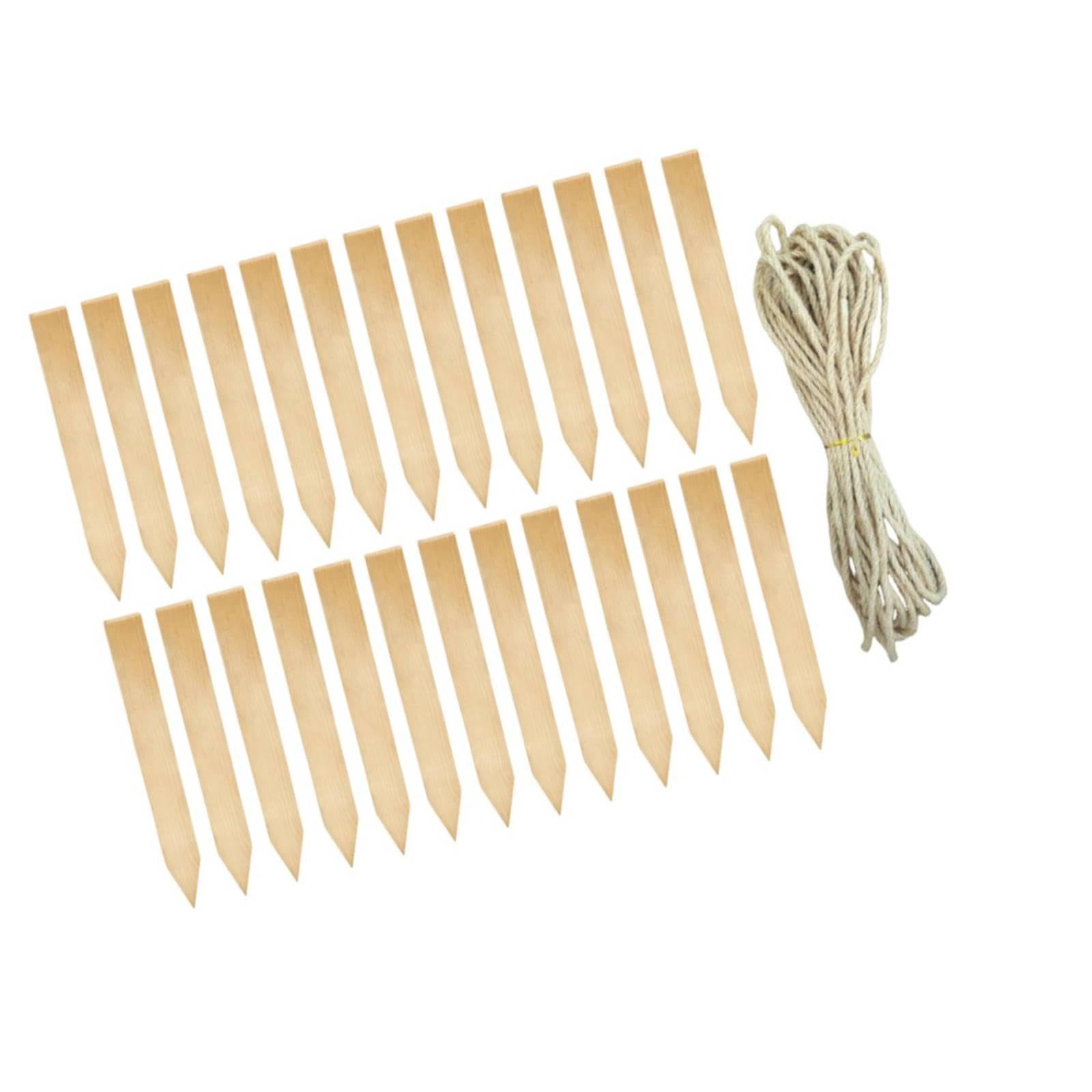 Colcolo Lot de 26 piquets de Jardin en Bois de qualité supérieure, faciles à Installer pour délimiter Les de fermes et de Cours, 35cmx3.5cm
