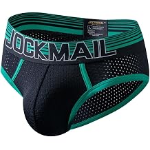 JOCKMAIL Mens Briefs Breathable Mesh Underwear Low Rise U Pouch Mens Briefs Underwear for Gym Daily Wear and Club Style