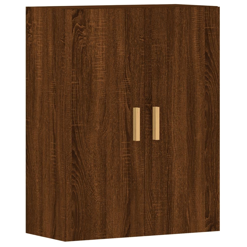 Dom-Szafki i Przechowywanie, Bufety i Kredensy, Szafki Ścienne 2 szt. Brązowy Dąb Engineered Wood