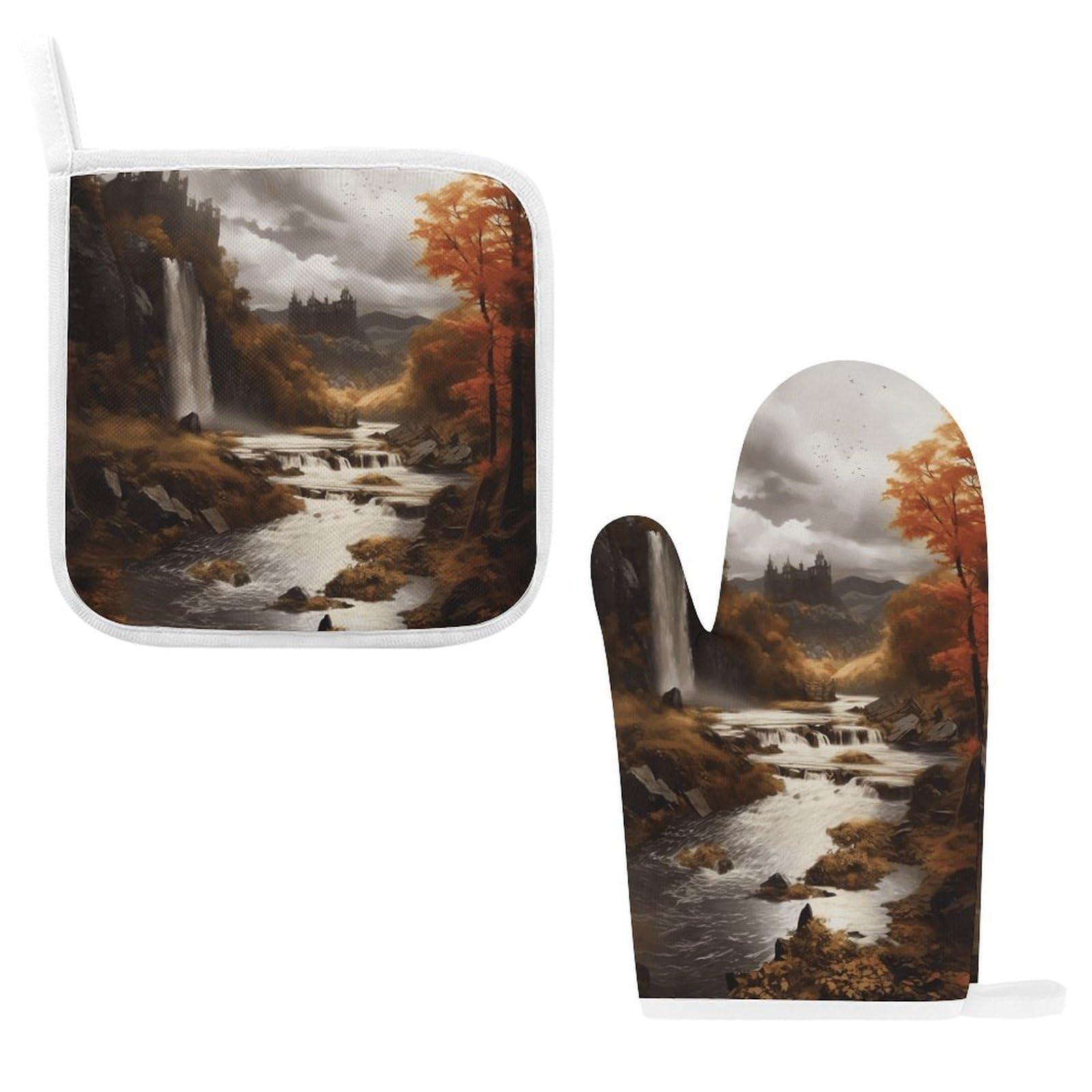 Fodpand Style Fall Oven Mitts And Pot Holders Sets
