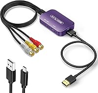 Vista 9 de Adaptador RCA a HDMI, convertidor AV a HDMI, convertidor de audio compuesto RCA a HDMI para PS1, PS2, PS3, STB, Xbox, VHS, VCR, reproductores de DVD