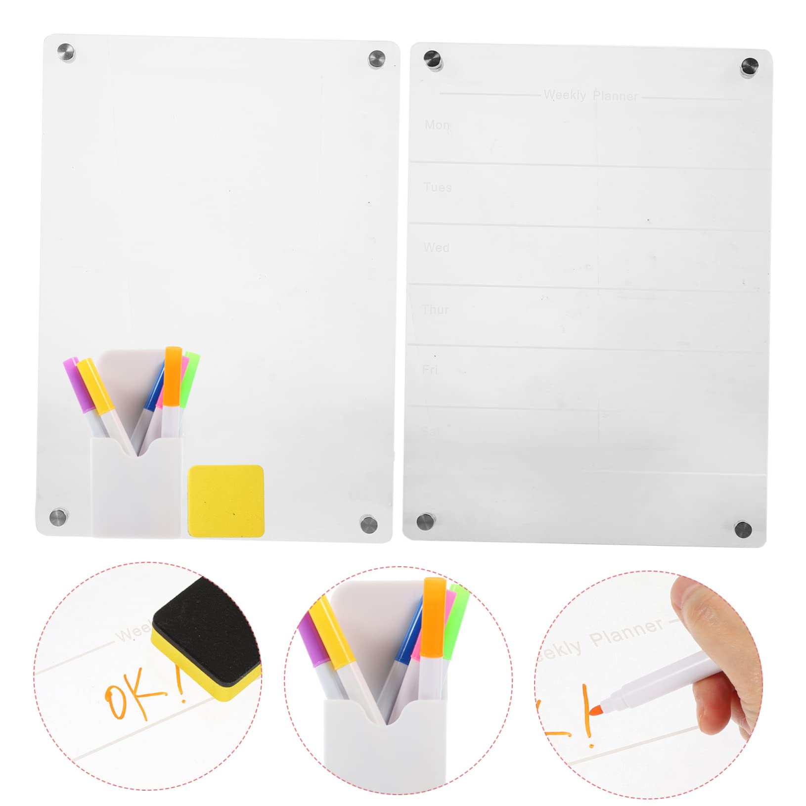 MAGICLULU 1 Juego Tablero De Mensajes Tablero De Planificación Para La Pared Pizarra Magnética Tablero De Escritura Horario Acrílico Atracción Magnética Tablero De Visualización 35c