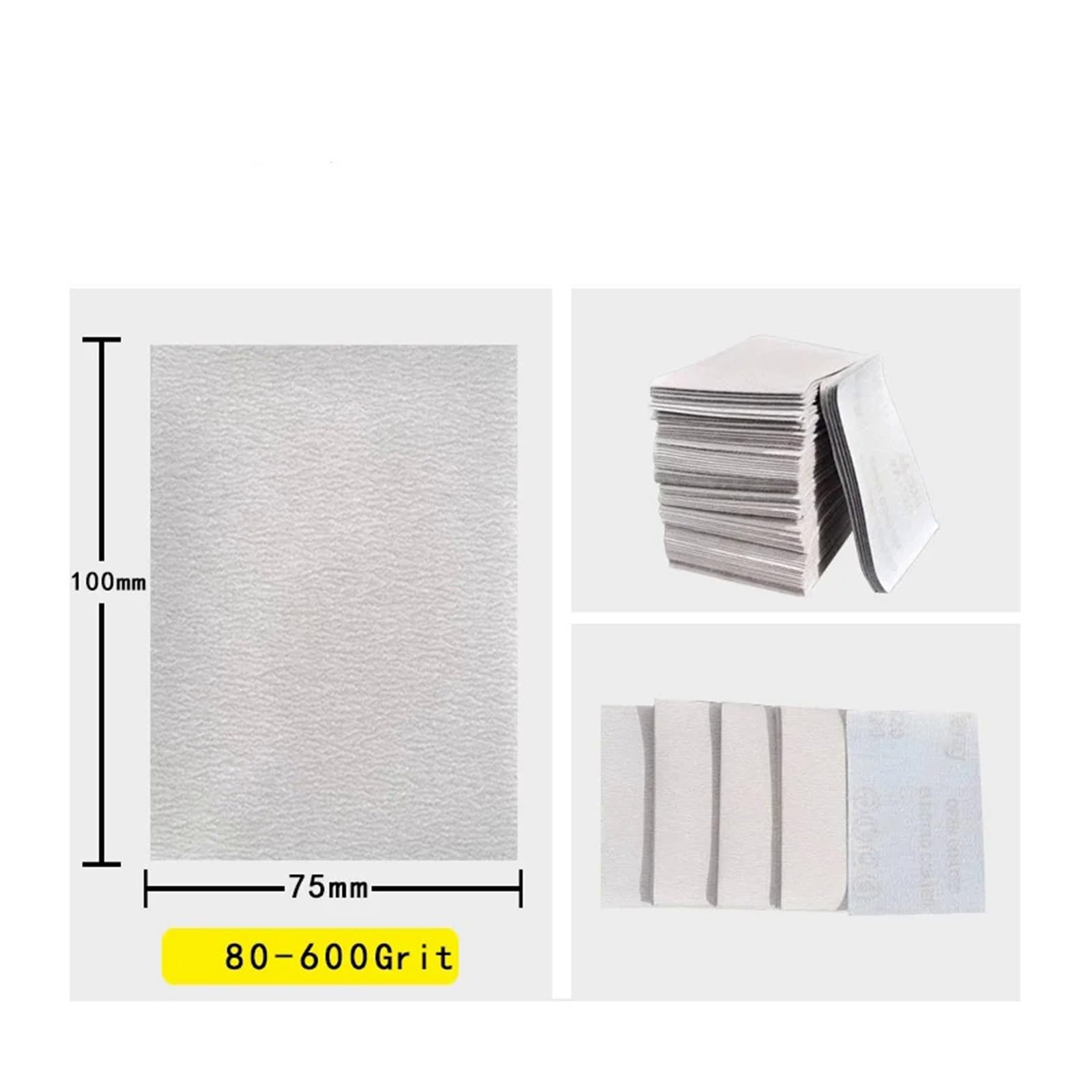 Nastri Abrasivi Carta vetrata floccata a grana quadrata da 20 pezzi | 120 grit,50 pcs