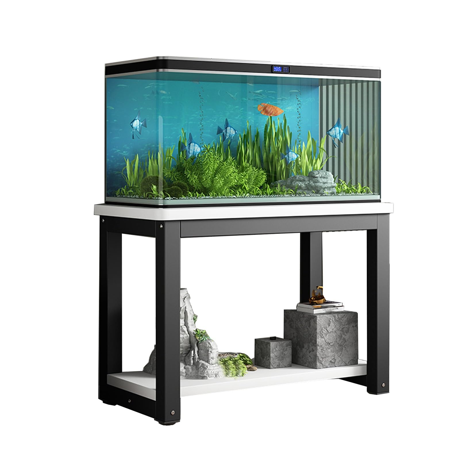 Armario base negro con alfombrillas antideslizantes de 40 x 30 cm, mesa de tanque para sala de estar, recinto desmontable para reptiles, solución perfecta para hábitat para mascotas