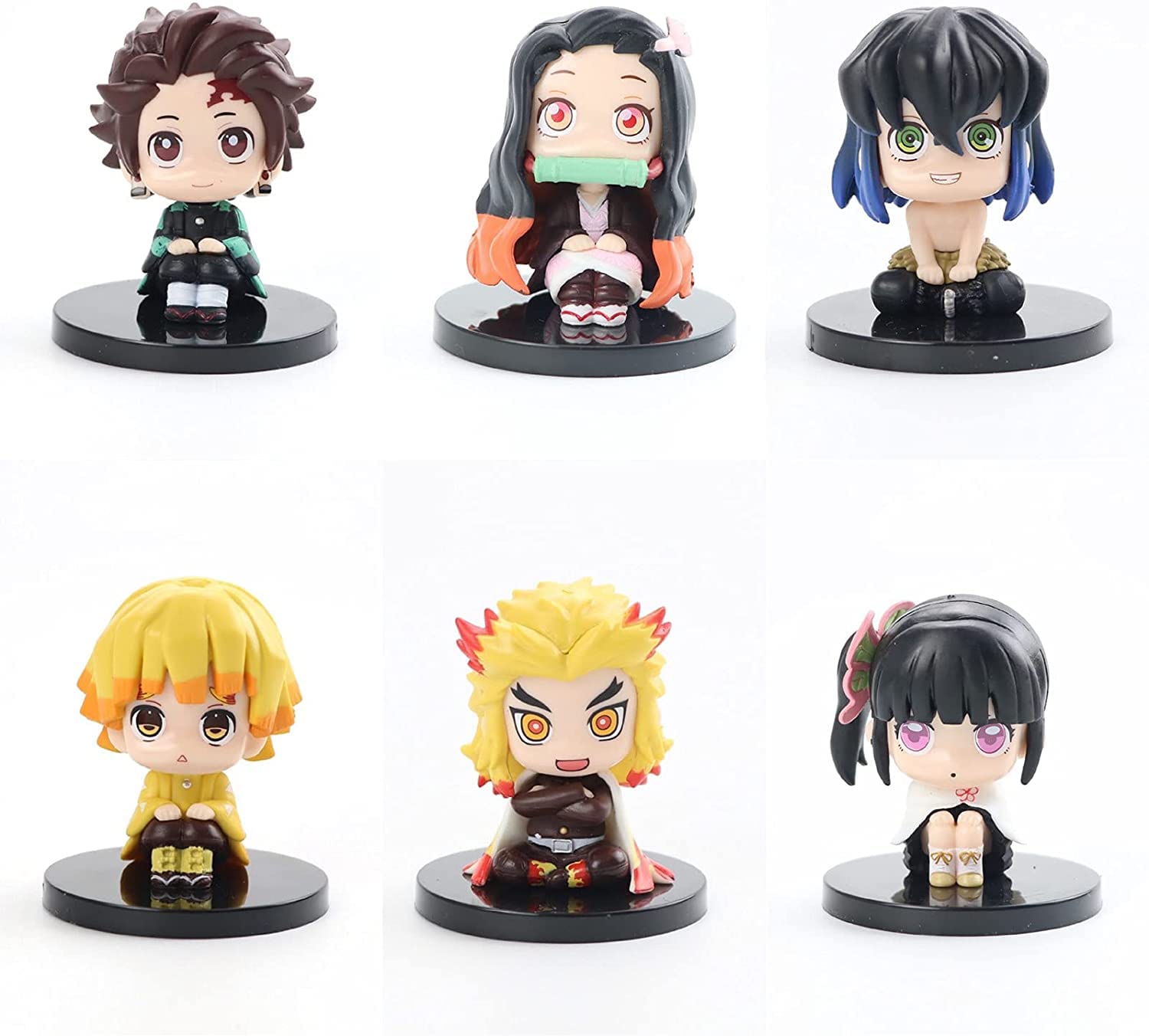 Buy GrandmaTee Set of 6 Figures, Demon Slayer Action Figure,Zenitsu