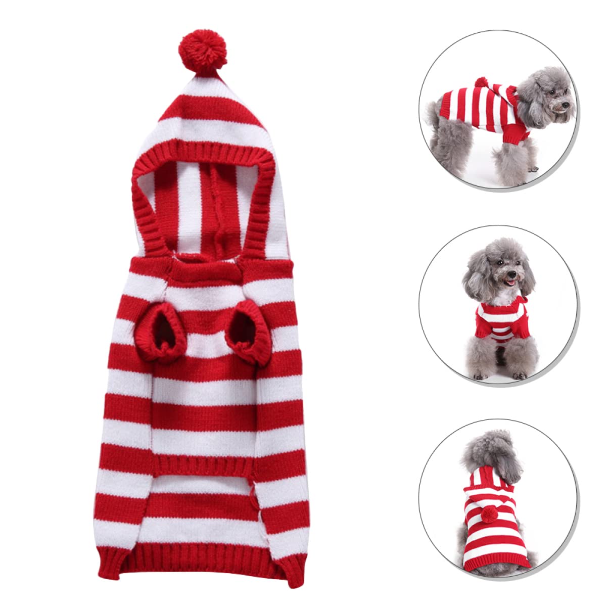 POPETPOP 3pezzi Maglione Natalizio per Cani Maglia Abbigliamento per Animali Domestici Comodo e Leggero per Passeggiate e Foto Taglia