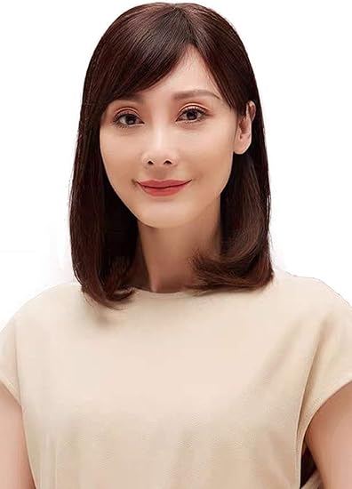 Amazon Hiye 人毛 部分ウィッグ 前髪 ウイッグ ロング きれいなつむじ 人毛100 ショット 白髪 薄毛 隠す ポイントウィッグ 通販