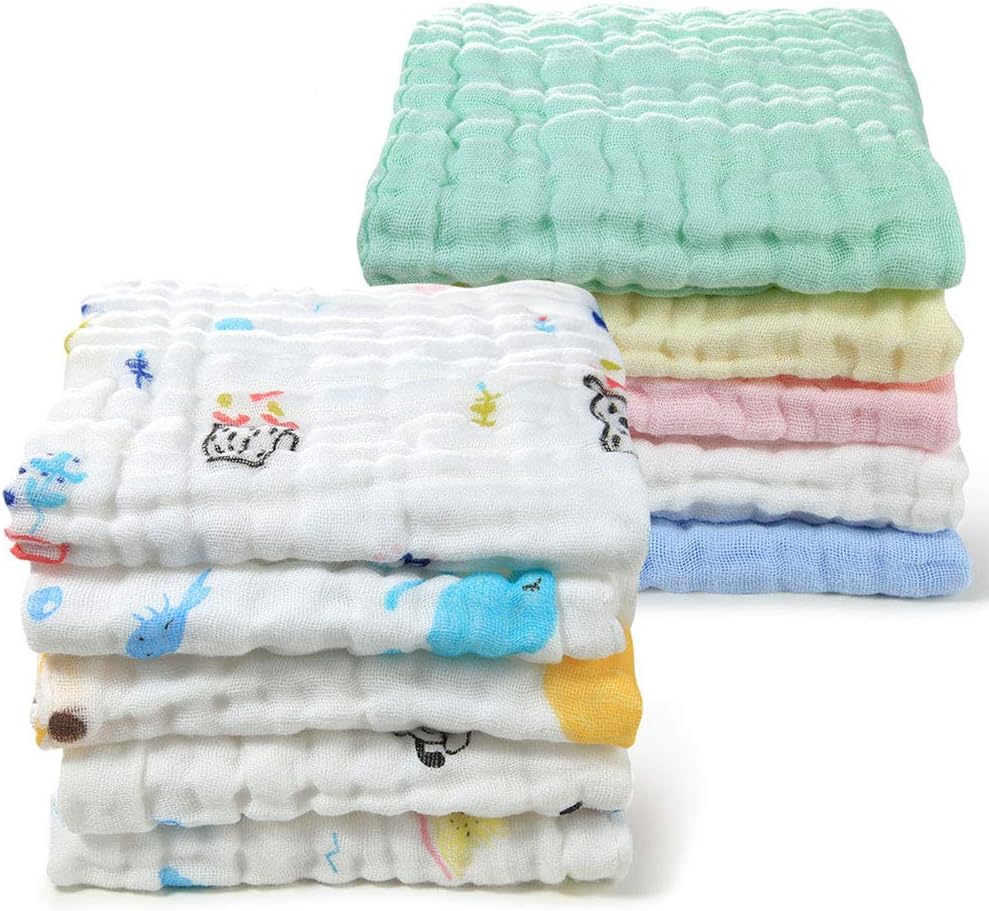 10 Pack Muslin Cloths (unisex)